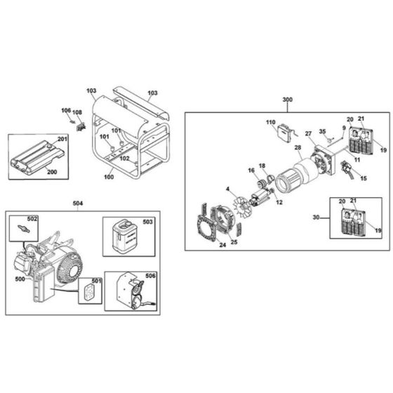 Main Assembly for DeWalt Generator
