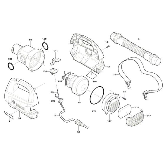 Spray Pistol Assembly for Bosch