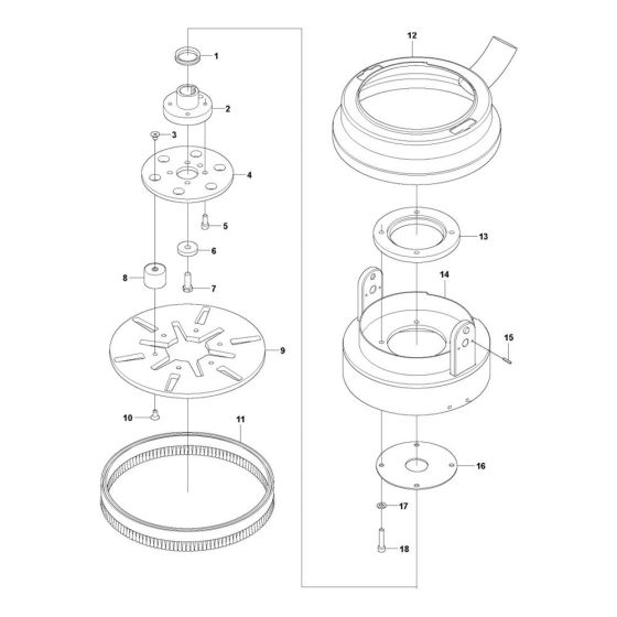 Grinding Head for Husqvarna PG 280 S