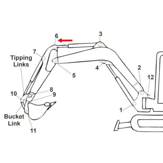 Bush (Position 6) fits Kubota KX015-4 Mini Excavator - Non-Genuine