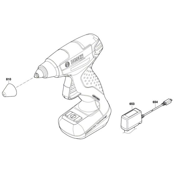 Glue Gun Assembly for Bosch PKP 36 LI