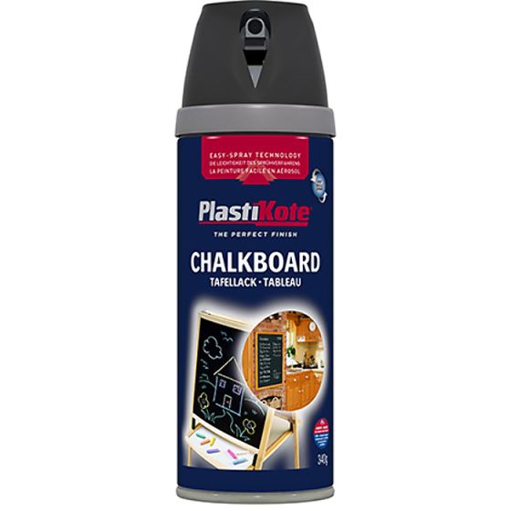 Twist & Spray Chalkboard Paint Black 400ml by Plasti-kote - 440.0026001.076