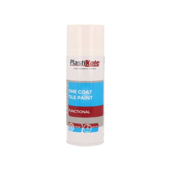 Trade One Coat Spray Tile Paint Gloss White 400ml