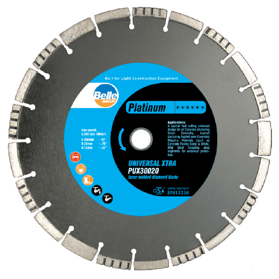 450mm/18" Belle Universal Xtra Diamond Blade - PUX45025