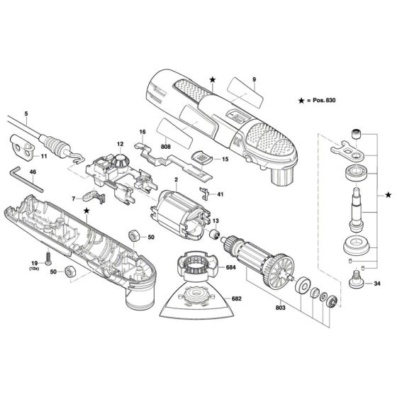 Multipurpose tool Assembly for Bosch PMF 220 CE