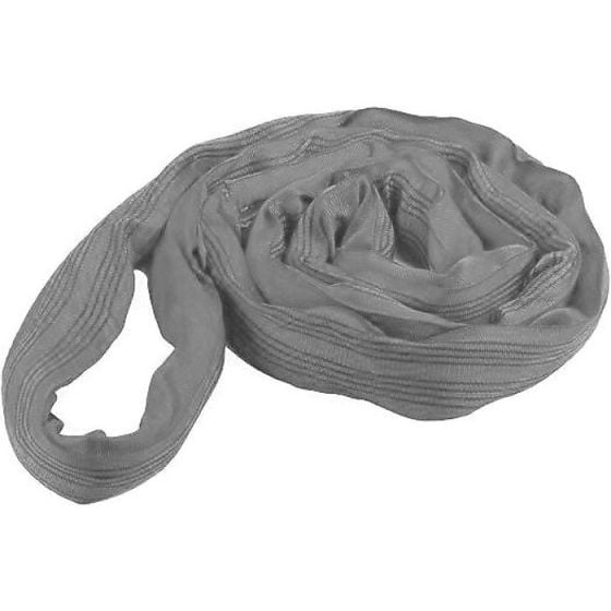 Polyester Roundsling - WLL: 4T (Grey) - 6M Sling Circumference - Manufactured from High Quality, Durable Polyester Fibres