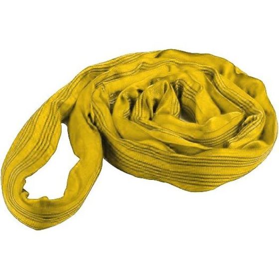 Polyester Roundsling - WLL: 3T (Yellow) - Manufactured from High Quality, Durable Polyester Fibres