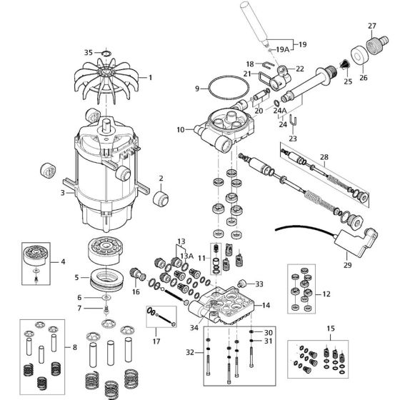 Motor Pump Assembly for Nilfisk