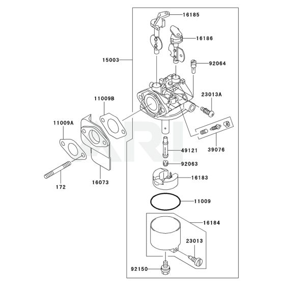 Carburettor for Kawasaki PP4000