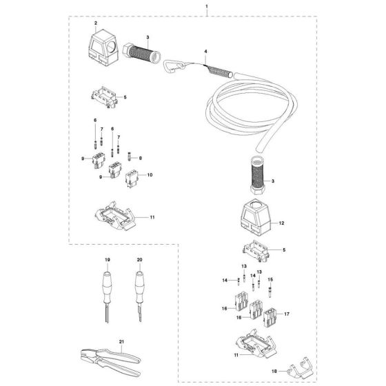 Wiring Harness for Husqvarna PP 440 HF