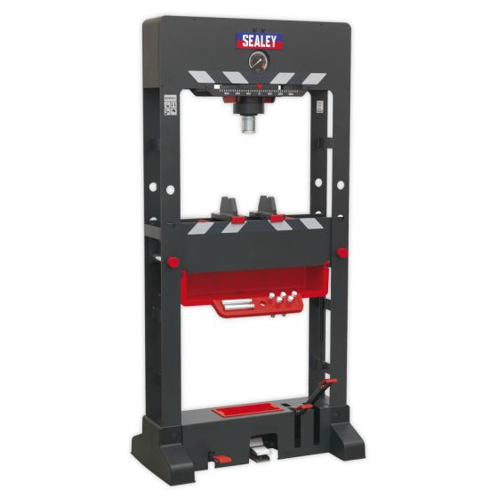 Premier Air/Hydraulic Press 50tonne Floor Type with Sliding Ram and Foot Pedal Sealey Part No. PPF501