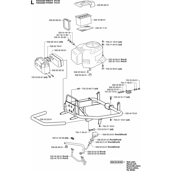 Engine Assembly for Husqvarna PR15 Riders