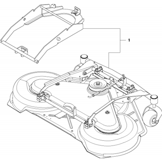 44"/112cm Cutting Deck Assembly-1 for Husqvarna PR17 Riders