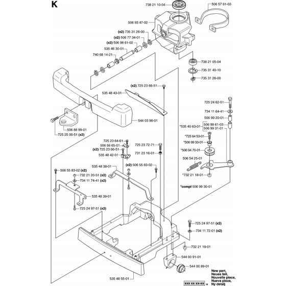 Steering Column Assembly for Husqvarna PR18 AWD Riders