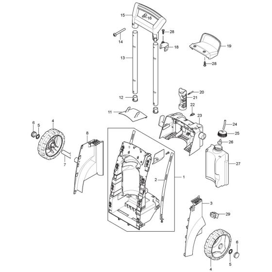 Back Assembly for Nilfisk