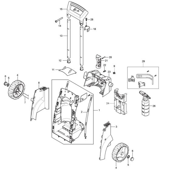 Back Assembly for Nilfisk