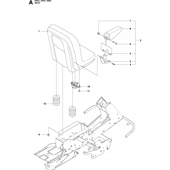 Seat Assembly for Husqvarna PROFLEX 21 AWD Riders