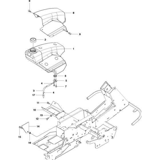 Fuel System Assembly for Husqvarna PROFLEX 21 AWD Riders