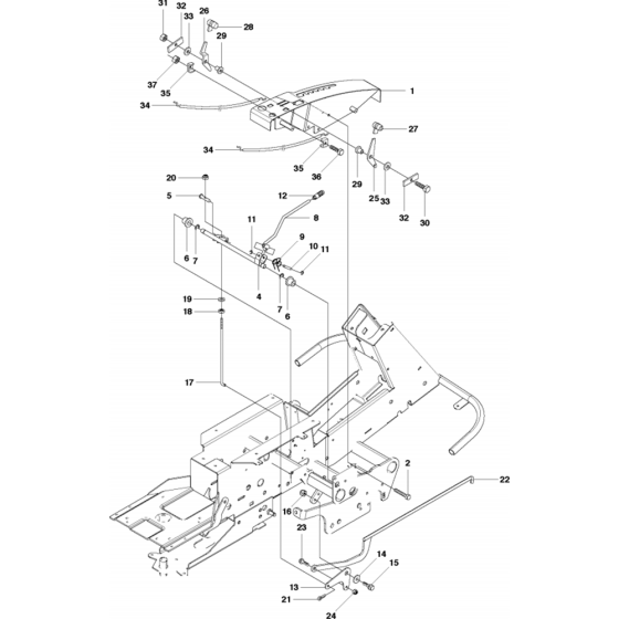 Height Adjustment Assembly for Husqvarna PROFLEX 21 AWD Riders