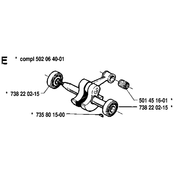 Crankshaft Assembly for Husqvarna PS50 Pole Pruners