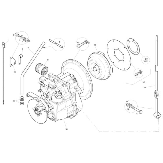 Gearbox for Benford Terex Mecalac PT10000 Dumper