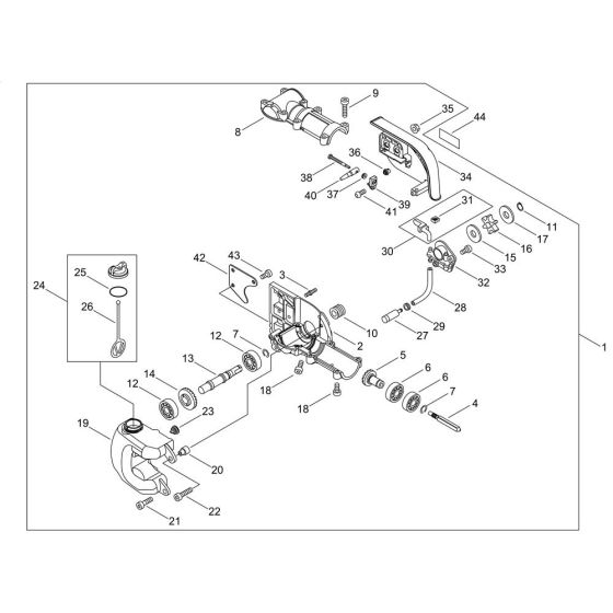 Gear Case for Shindaiwa PT262S