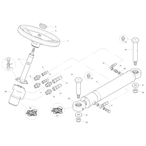 Steering for Benford Terex Mecalac PT9000 Dumpers