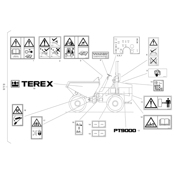 Transfers - ISO for Benford Terex Mecalac PT9000 Dumpers