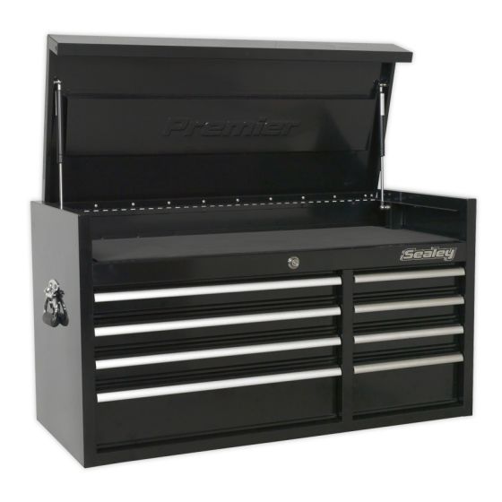 Topchest 8 Drawer 1040mm Heavy-Duty Black Sealey Part No. PTB104008