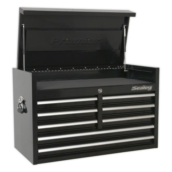 Topchest 8 Drawer 915mm Heavy-Duty Black Sealey Part No. PTB91508