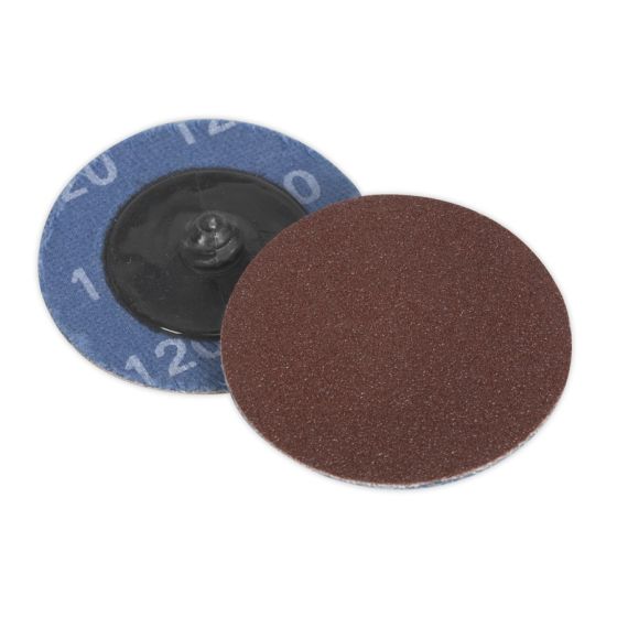 Quick Change Sanding Disc Dia.50mm 120Grit Pack of 10 Sealey Part No. PTCQC50120