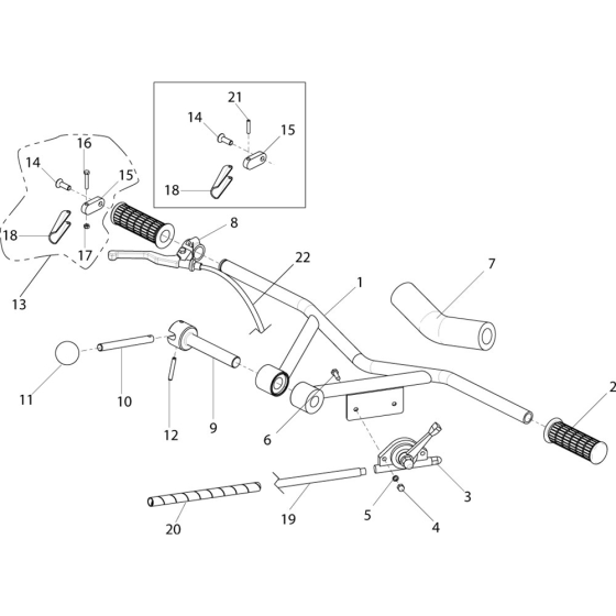 Handle Bar Assembly for Belle PT Range Pro & Pro Tilt Trowel