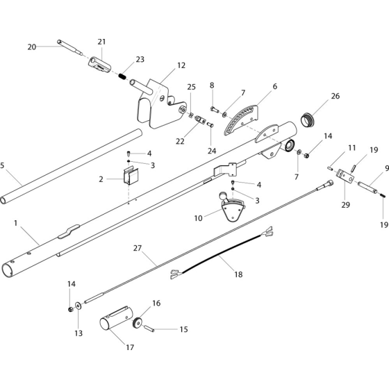 Handle Assembly - Quick Pitch for Belle PT Range Pro & Pro Tilt Trowel