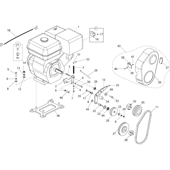 Manual Drive Kit (From May 2006) for Belle PT Range Pro & Pro Tilt Trowel