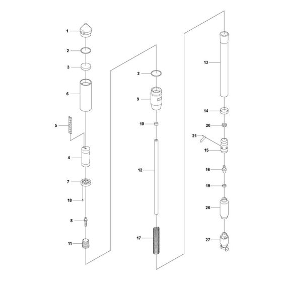 Husqvarna PV 77 Poker Assembly