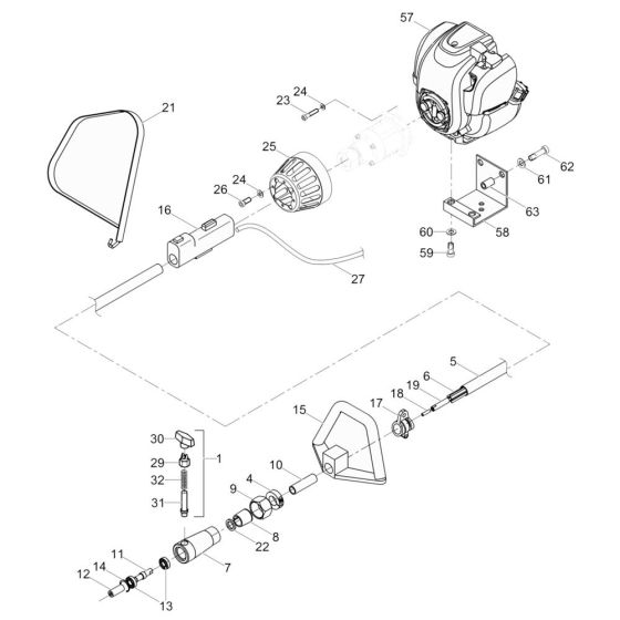 Handle Assembly for Wacker PV35A