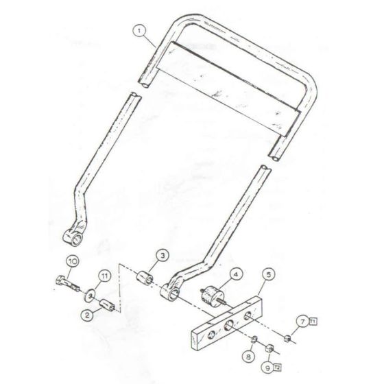 Handle Assembly for Wacker PVP75A Plate Compactor