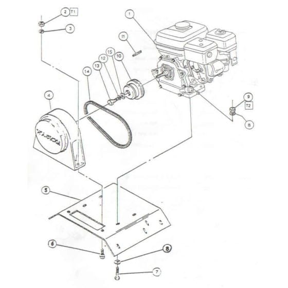 Engine Assembly for Wacker PVP75A Plate Compactor