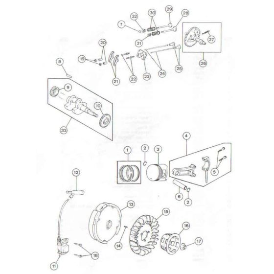 Valve Assembly, Piston and Ignition for Wacker PVP75A Plate Compactor