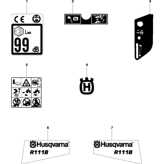 Decals for Husqvarna R111 B Riders