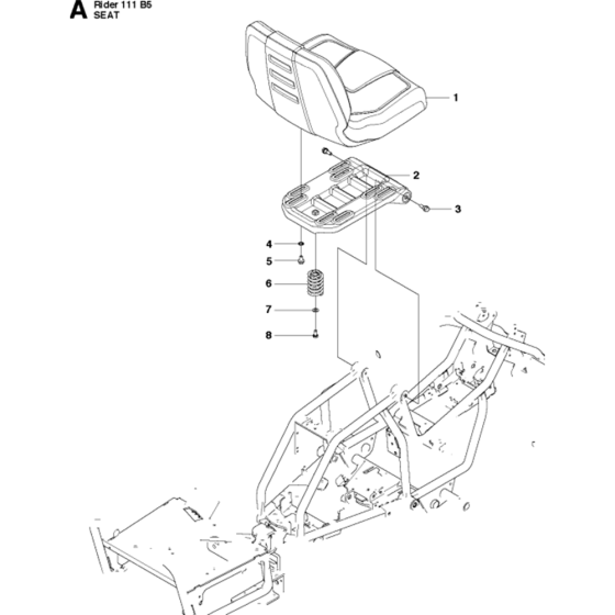 Seat Assembly for Husqvarna R111 B5 Riders