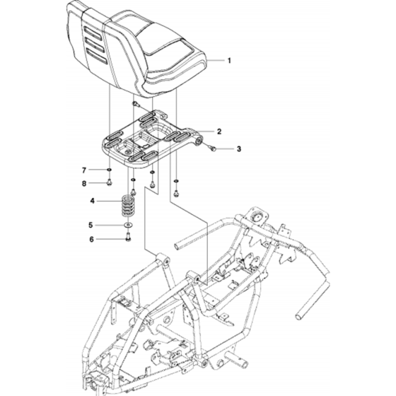 Seat Assembly for Husqvarna R112 C Riders