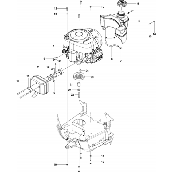 Engine Assembly for Husqvarna R112 C Riders