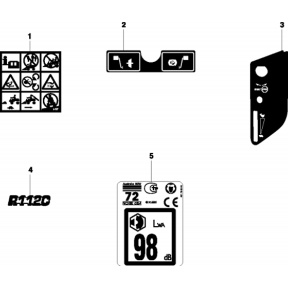 Decals for Husqvarna R112 C Riders