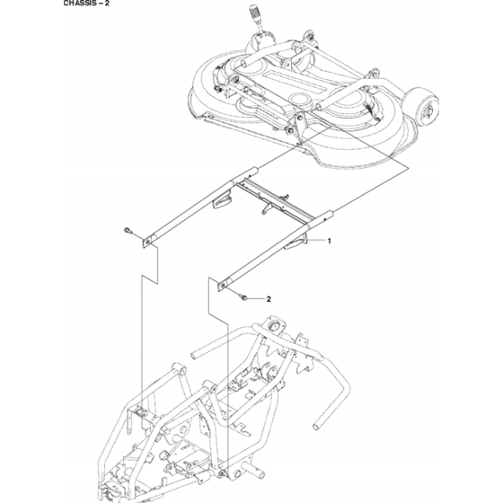 Chassis Rear Assembly-2 for Husqvarna R112 C Riders