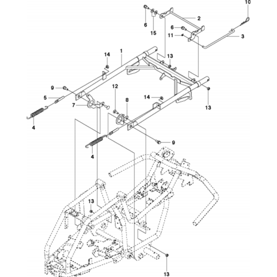 Frame Assembly for Husqvarna R115 B Riders