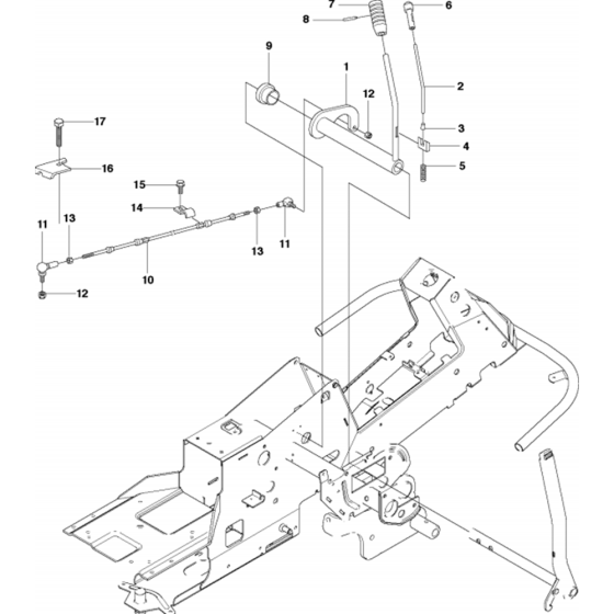 Controls Assembly-2 for Husqvarna R13 C5 Riders