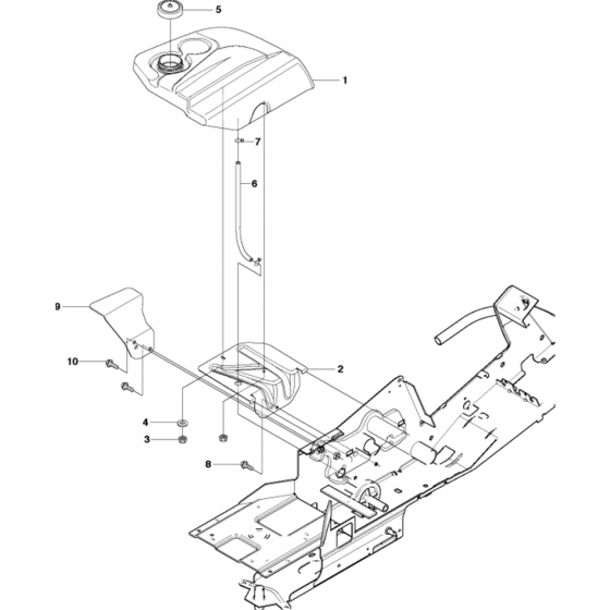 Fuel System Assembly for Husqvarna R13 C5 Riders