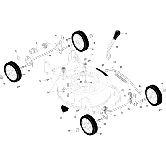 Drive Assembly for Husqvarna R145 Commercial Lawn Mower