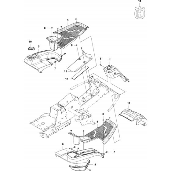 Cover Assembly-2 for Husqvarna R213 C Riders